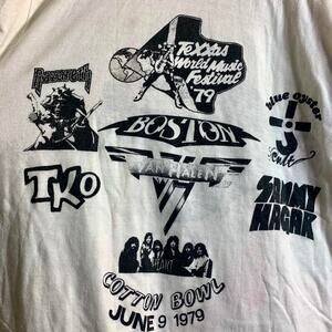 1979 BLUE OYSTER CULT BOSTON VAN HALEN SAMMY HAGAR double sided ringer tee shirt